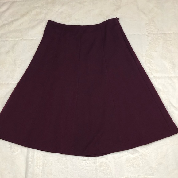 Rafaella Burgundy Skirt Size 8 - Picture 2 of 7